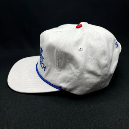 Teton Gravity Research USPS Mail Snapback Hat White Rope Cap Lightly Damaged