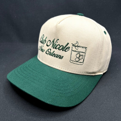 Club Nicole New Orleans Snapback Hat Green White Nissin Promo Cap