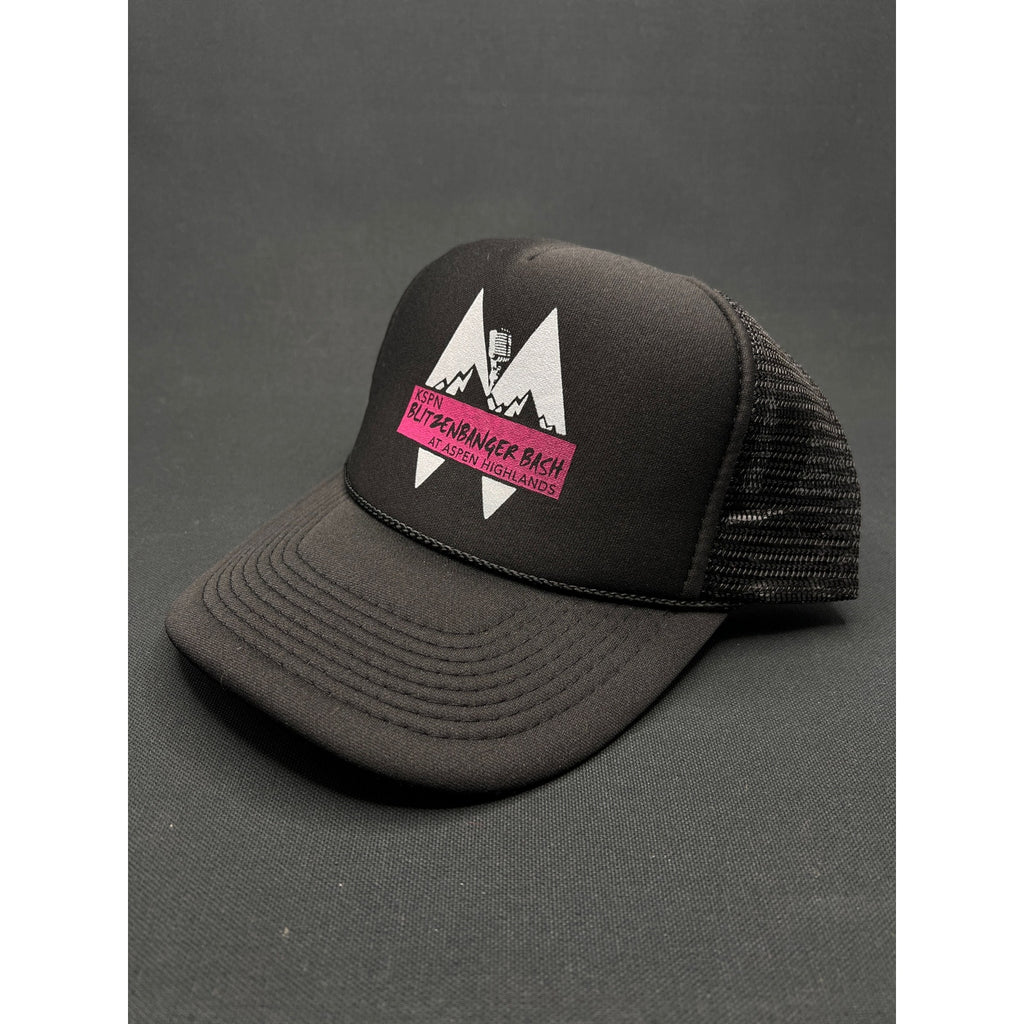 KSPN Blitzenbanger Bash Aspen Highlands Trucker Hat – Black Foam Mesh Snapback