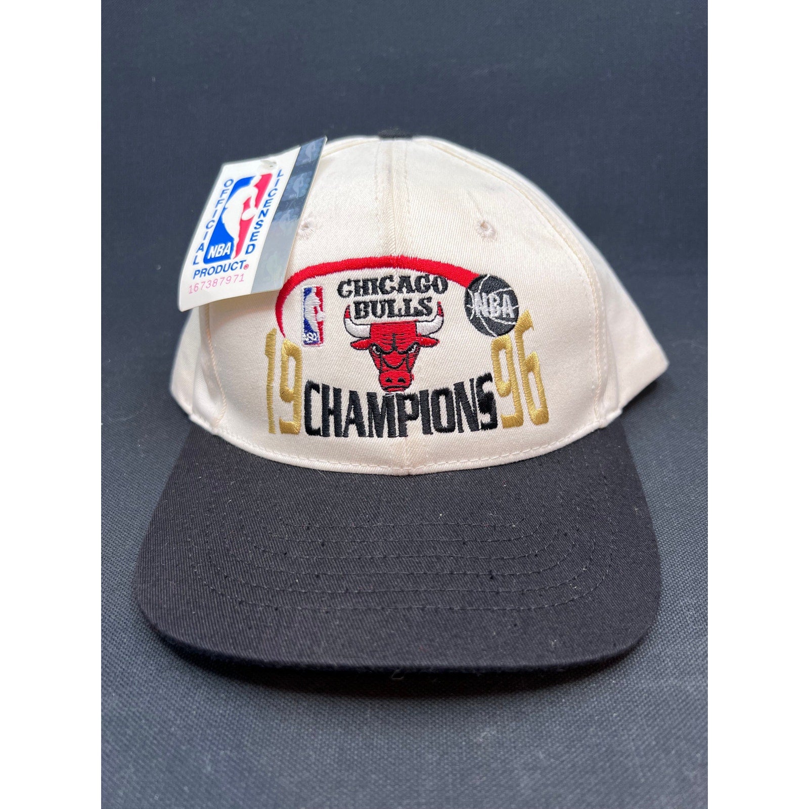 Vintage 1996 Chicago Bulls NBA Champions Hat Twins Enterprise USA New With Tags