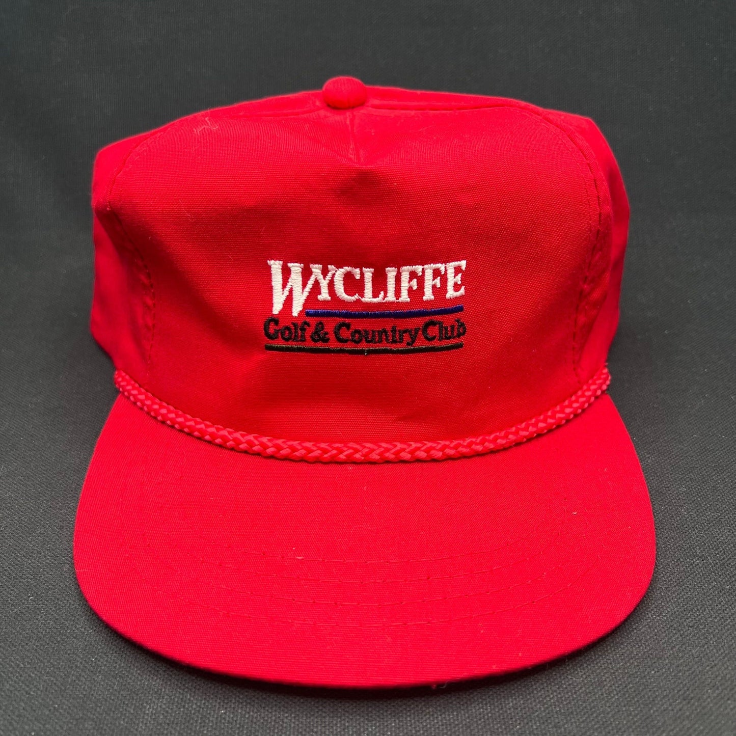 Vintage Wycliffe Golf & Country Club Rope Snapback Hat Yupoong