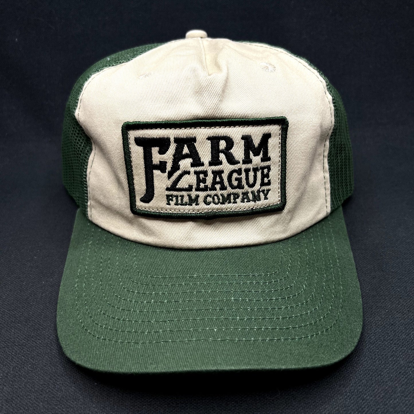 Vintage Farm League Film Company Trucker Snapback Hat Green White Seagerm