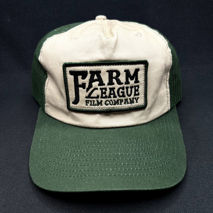 Vintage Farm League Film Company Trucker Snapback Hat Green White Seagerm