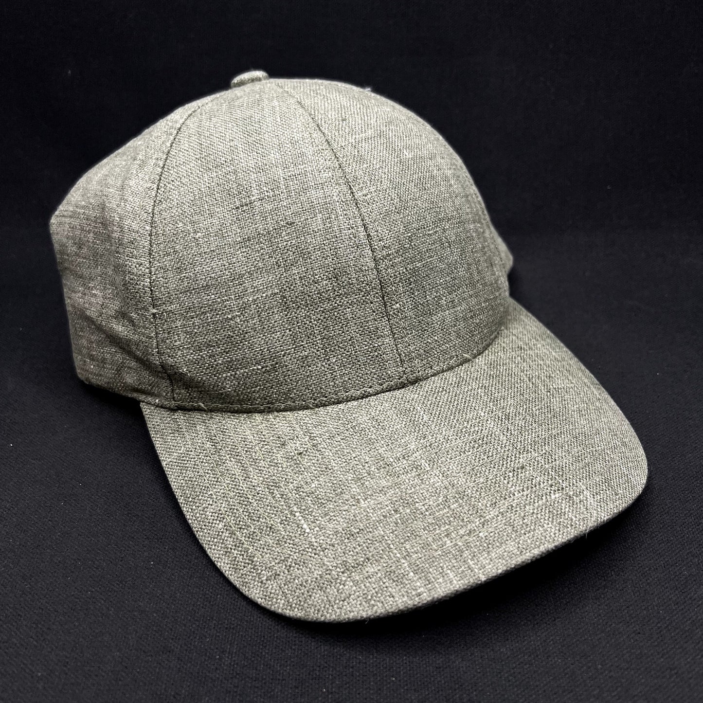 Angelico Italian Linen Strapback Cap Sage Green Made in Italy Luxury Hat