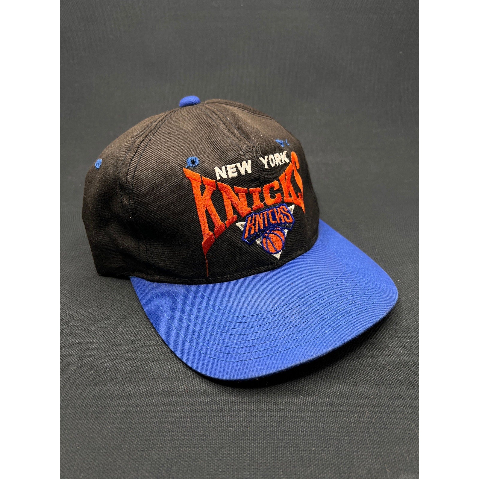 Rare Vintage 90s New York Knicks Script Snapback Hat The G Cap Korea
