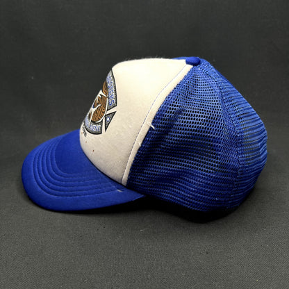Vintage Marlin Masters Fishing Tournament Hawaii Snapback Trucker Hat Blue White Mesh Cap