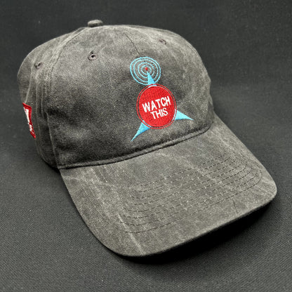 Vintage Watch This TV Guide Promo Strapback Hat KC Caps Gray Cap