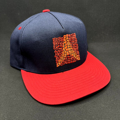 Atomic Skis Eiffel Tower Mosaic Snapback Hat Yupoong Classics Navy Red Ski