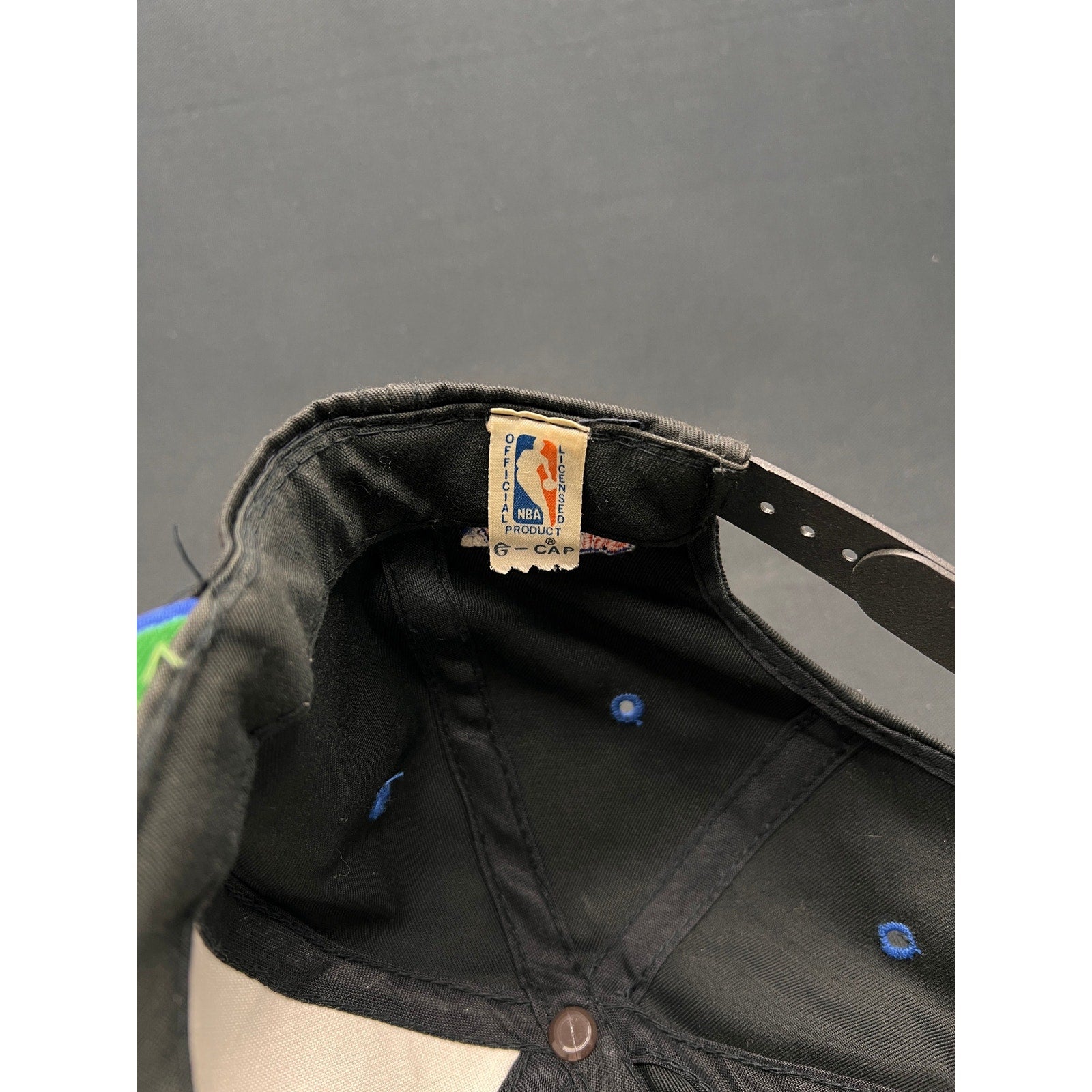 Rare Vintage 90s New York Knicks Script Snapback Hat The G Cap Korea