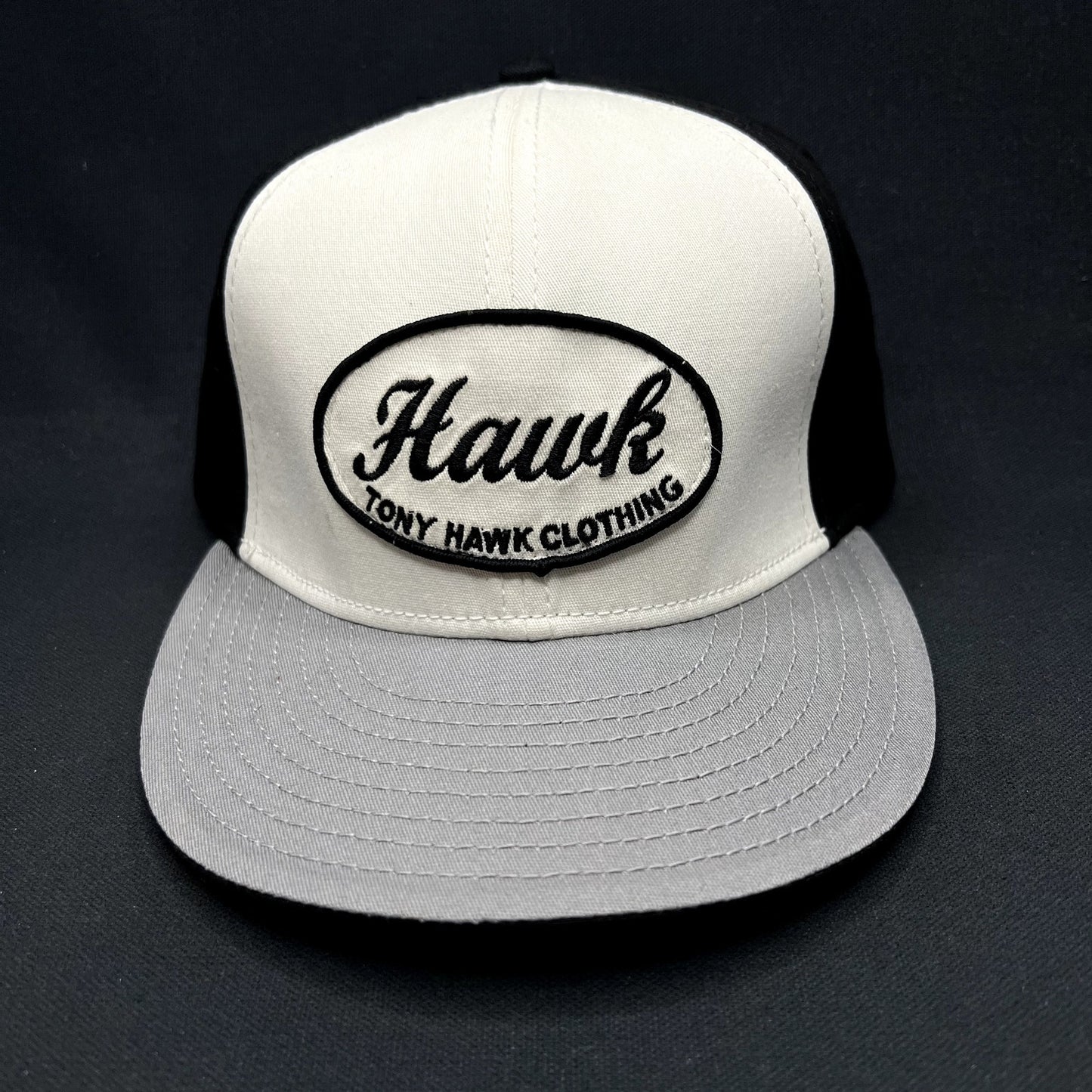 Tony Hawk Hawk Clothing Retro Logo Strapback Hat Black White OSFM