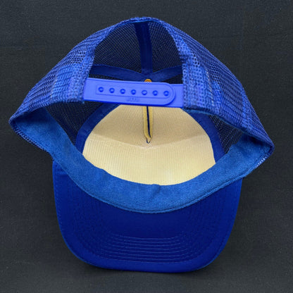 Vintage BECK Trucker Hat Blue Otto Snapback Graphic Foam Mesh Cap