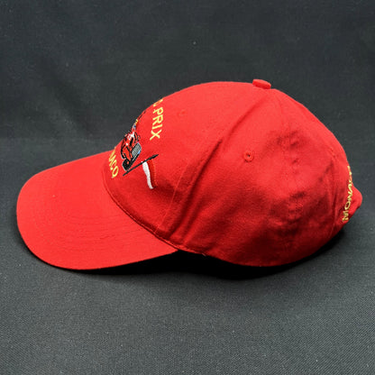 Vintage Monaco Grand Prix Formula 1 Strapback Racing Hat Red