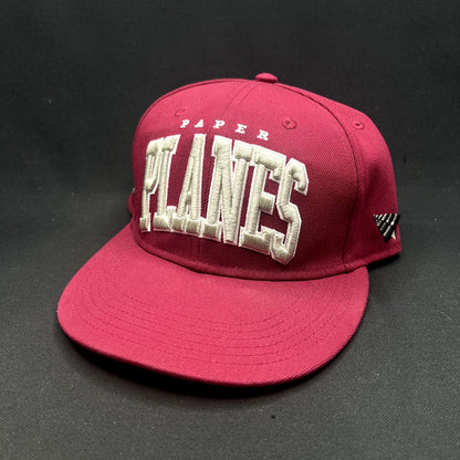 Paper Planes “PLANES” Burgundy Fitted Hat 7 1/2 Streetwear Roc Nation Cap