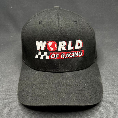 World of Racing Flexfit Hat Black Racing Motorsports Cap L/XL