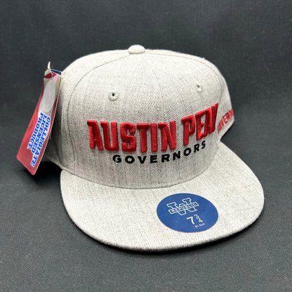 Austin Peay Governors Fitted Hat 7 3/4 W Republic NCAA Gray