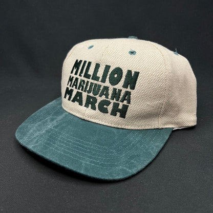 Million Marijuana March Snapback Hat Vintage 90s Cameo
