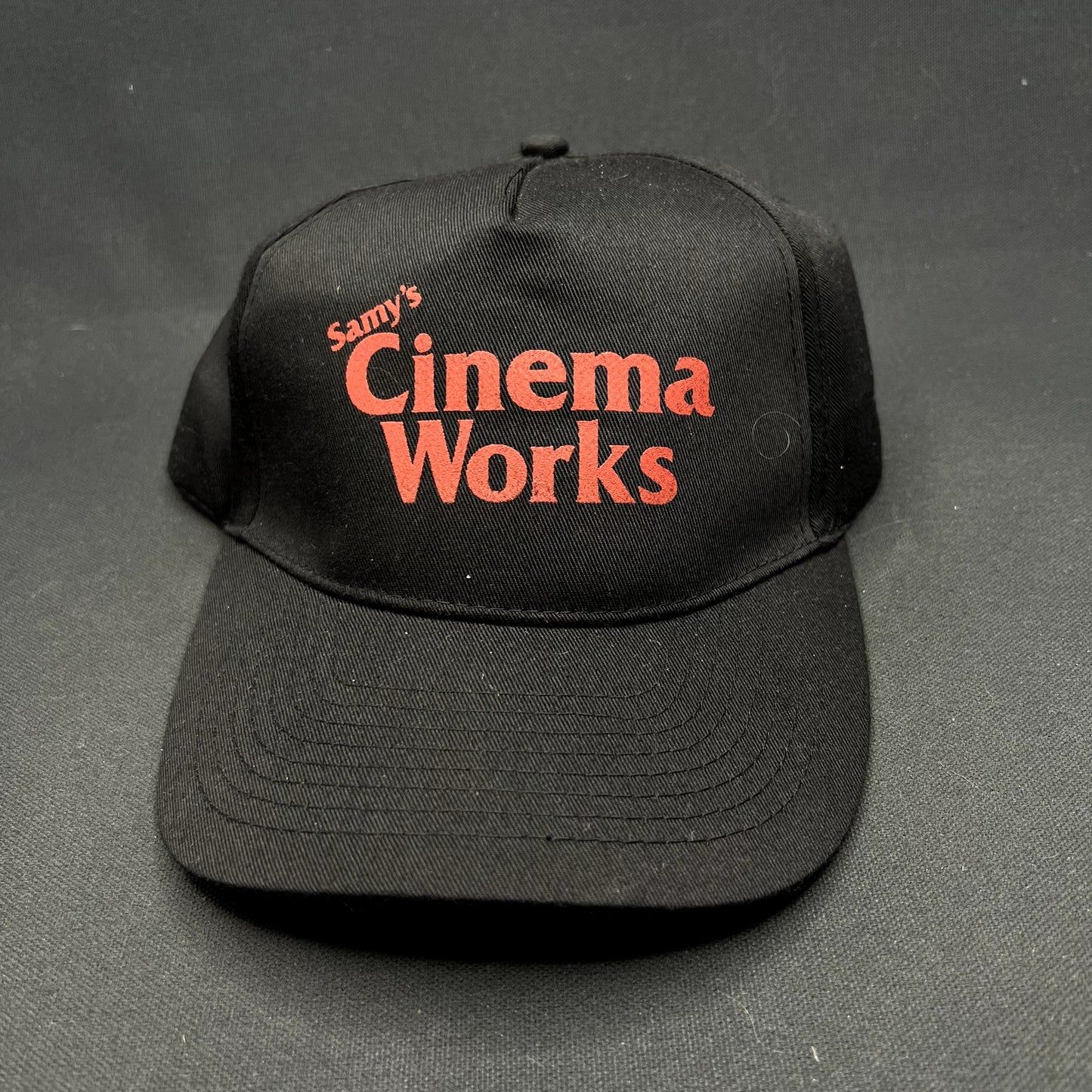 Retro Samy’s Cinema Works Nissin Strapback Hat Black Red Film Production Camera Crew