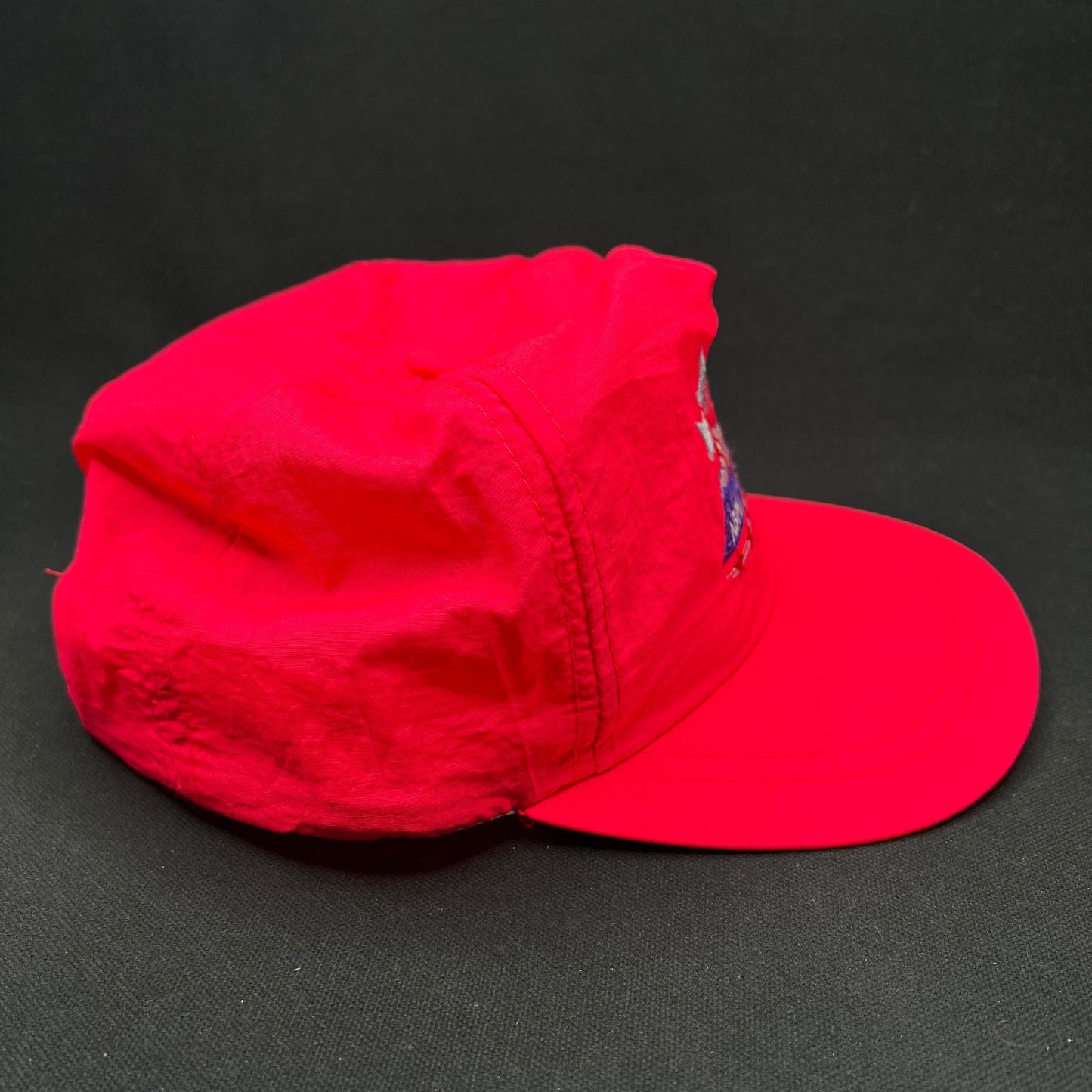 Vintage 1993 Aspen Air Show Snapback Hat Neon Red Jets Cap USA