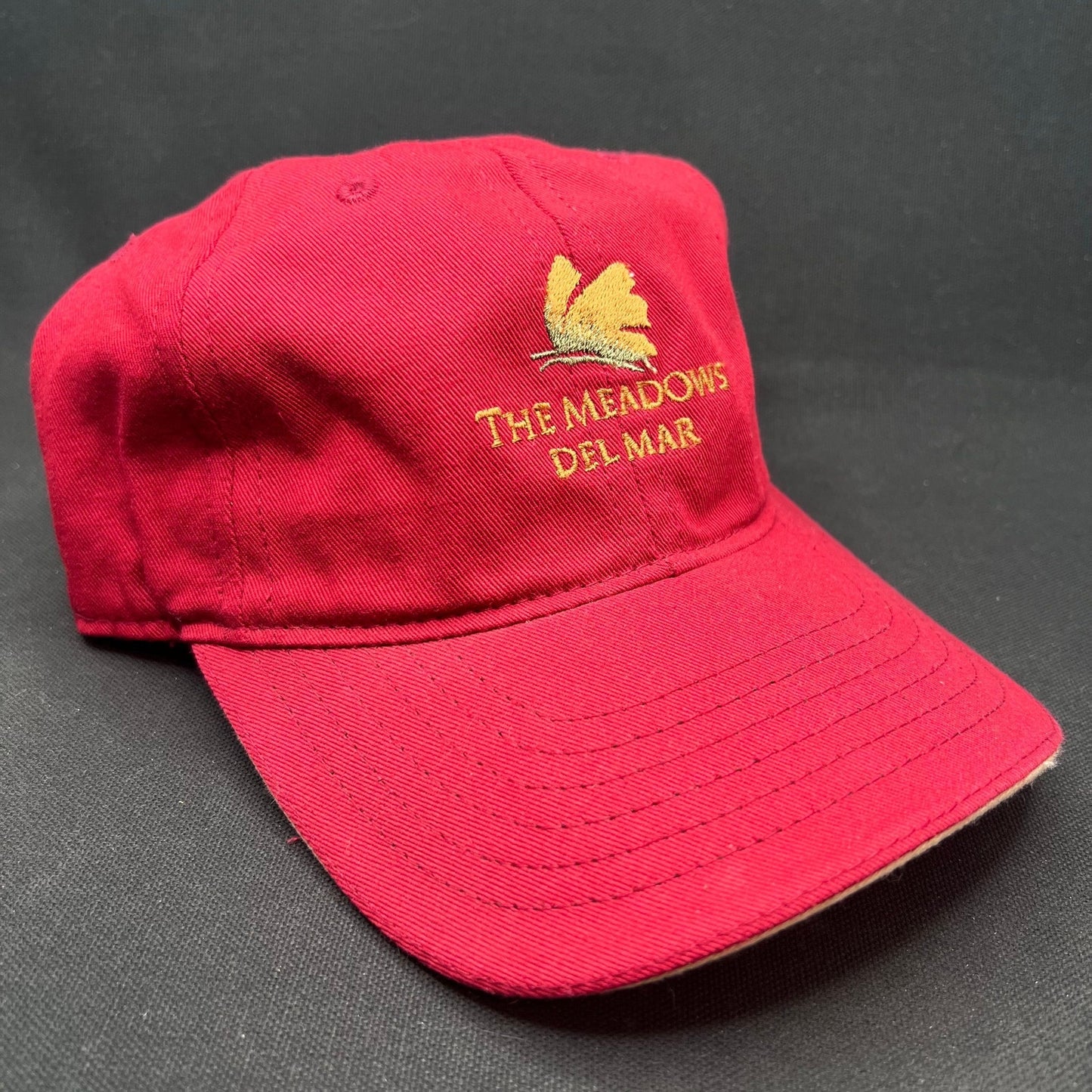 The Meadows Del Mar Golf Club Hat Red Strapback Cap
