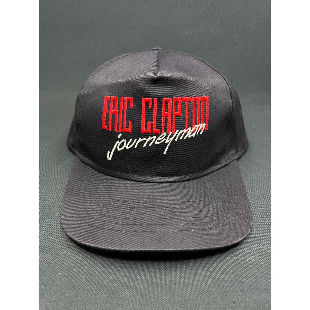 Vintage 1989 Eric Clapton Journeyman Tour Hat Black Embroidered Snapback Taiwan