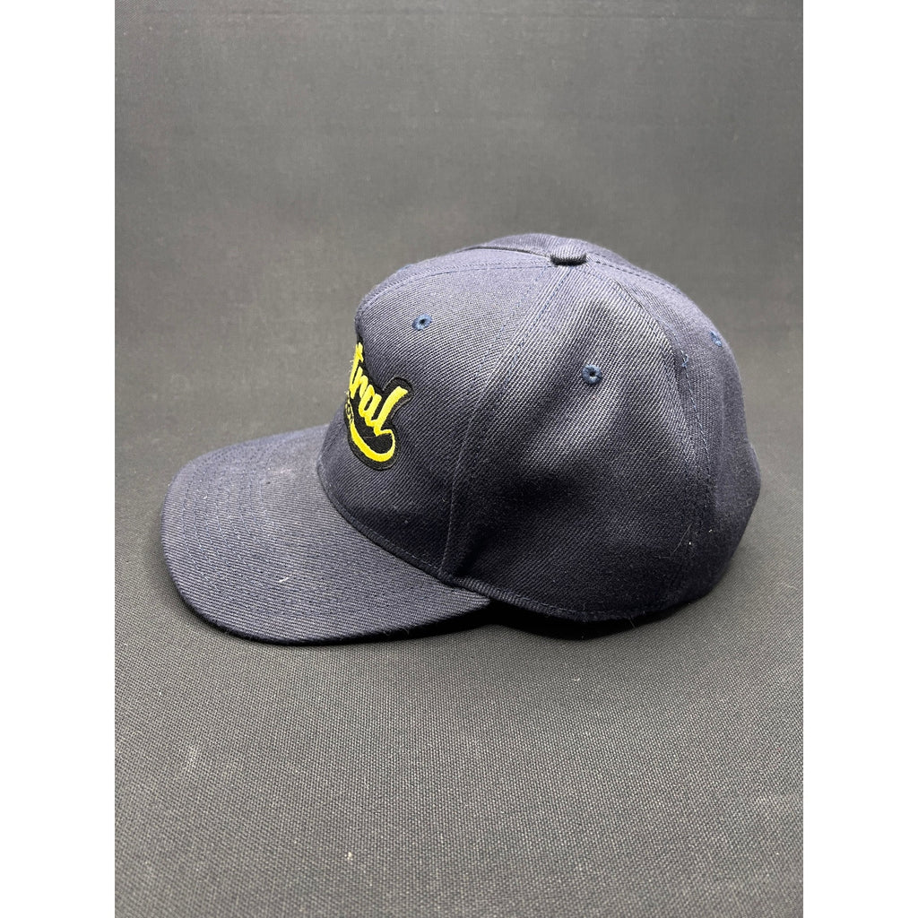 Vintage “Central Skid Row” Denim Snapback Hat 1990s OTTO Cap Yellow Script Logo