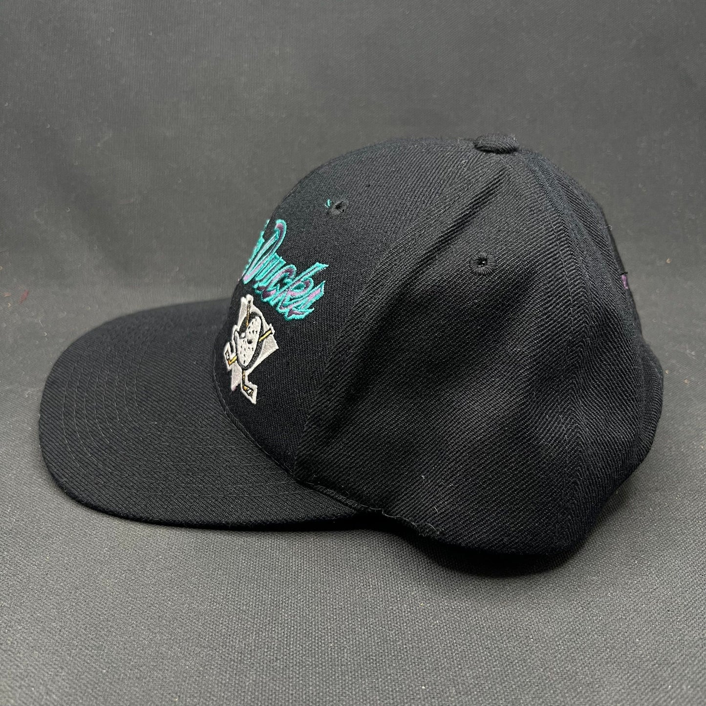 Vintage Anaheim Mighty Ducks Sports Specialties Script Snapback Hat NHL