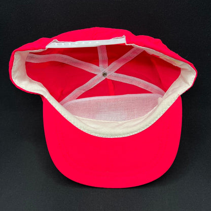 Vintage 1993 Aspen Air Show Snapback Hat Neon Red Jets Cap USA