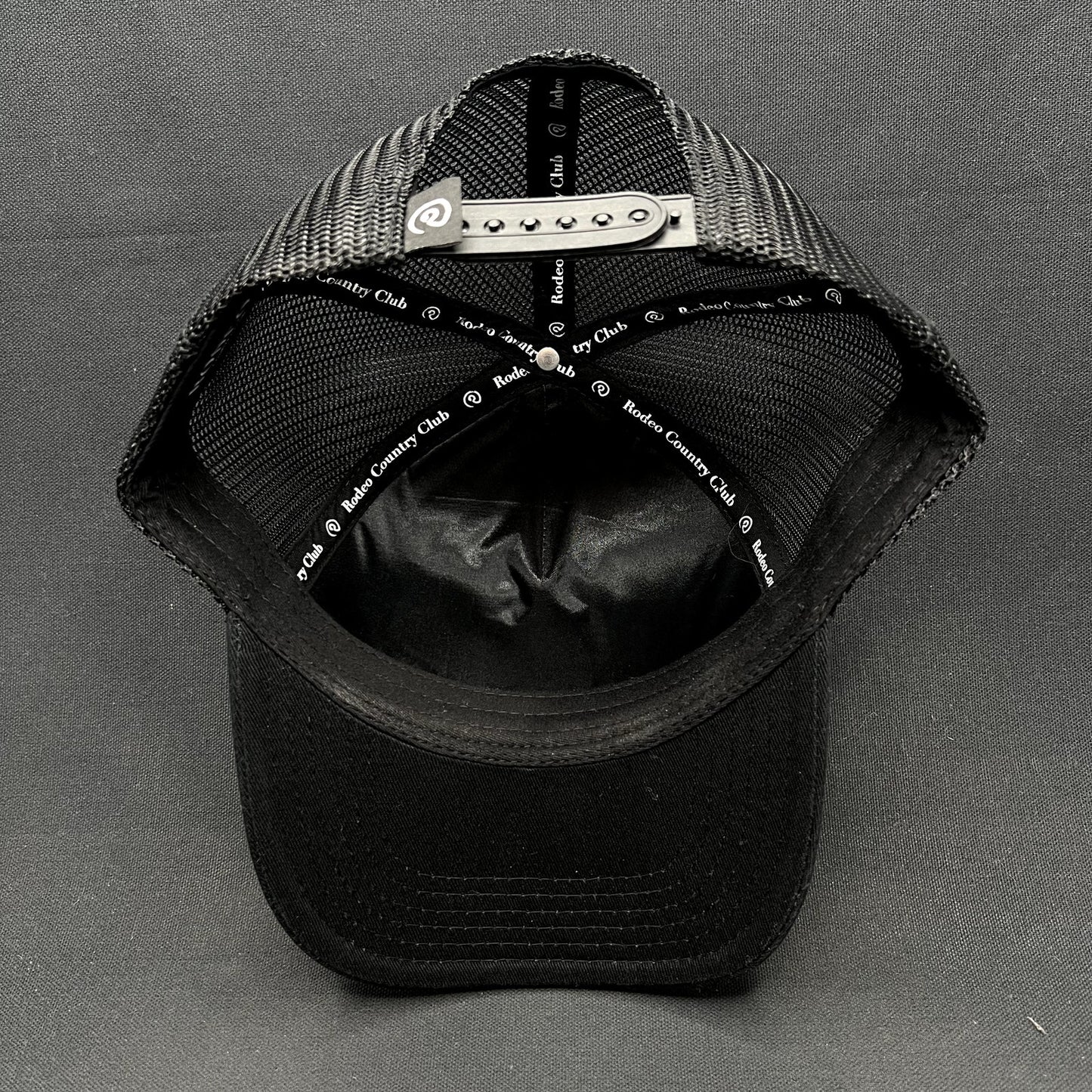 Rodeo Country Club Patch Snapback Trucker Hat Black Mesh Golf Westernaa