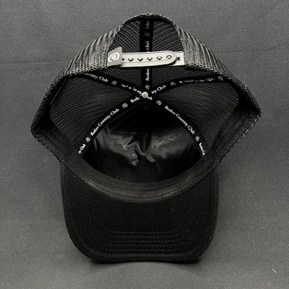 Rodeo Country Club Patch Snapback Trucker Hat Black Mesh Golf Westernaa