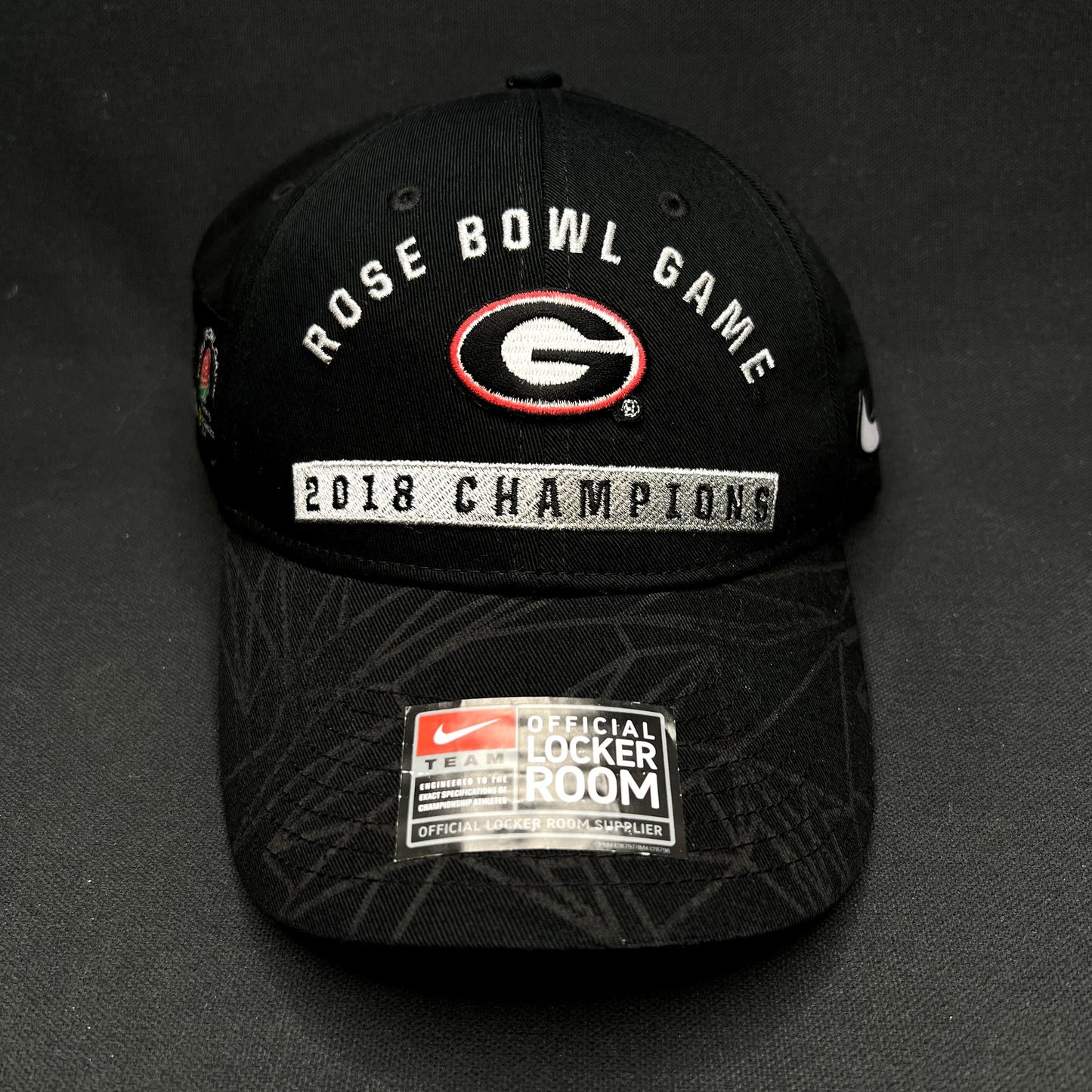 Nike Georgia Bulldogs 2018 Rose Bowl Champions Strapback Hat NWT