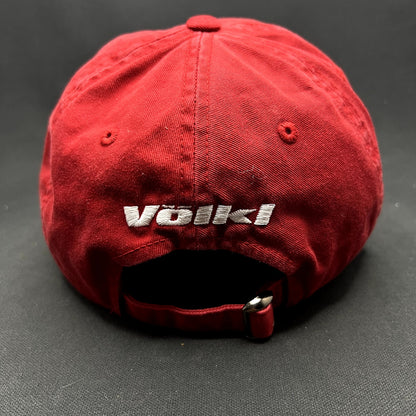Vintage Volkl Skis Strapback Hat Red Snow Sports Skiing Cap