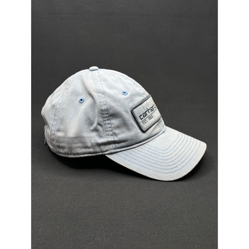 Vintage Carhartt Light Blue Logo Patch Strapback Dad Hat