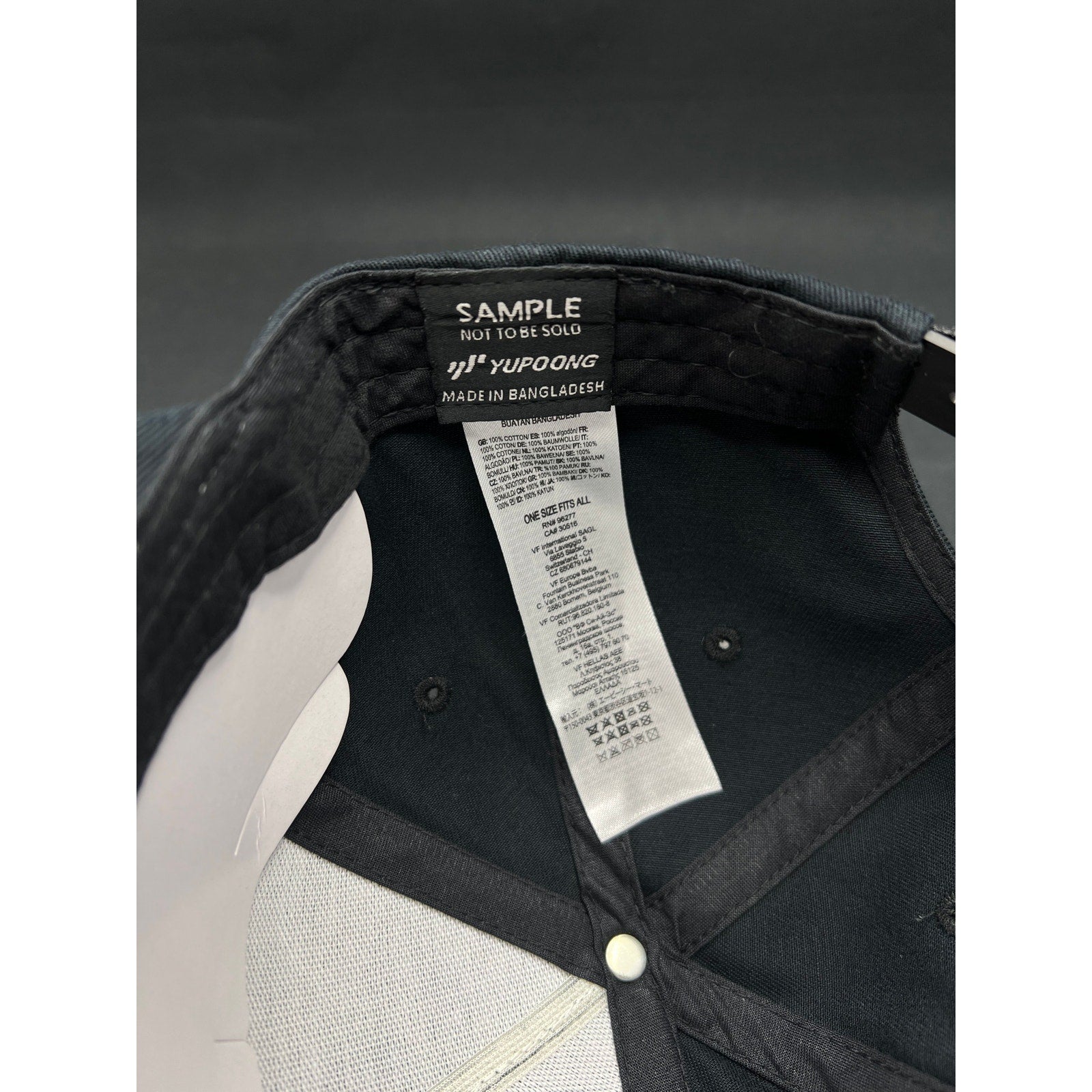 Rare Vans Skate Sample Not for Sale Snapback Hat Black White Yupoong 1966