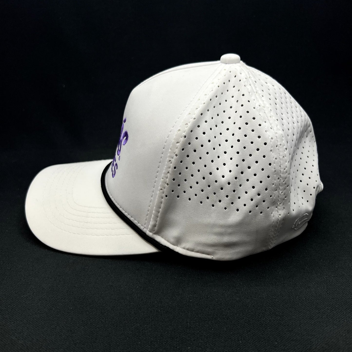 Más Birdies Taco Bell Foundation Golf Snapback Hat White Purple Outdoor Cap