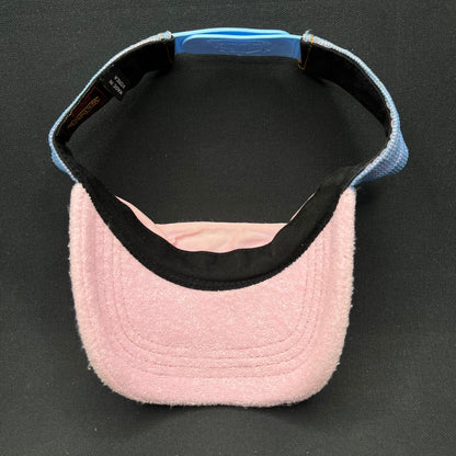 Vintage Von Dutch Terry Cloth Visor Pink Blue Y2K Strapback Hat Cap
