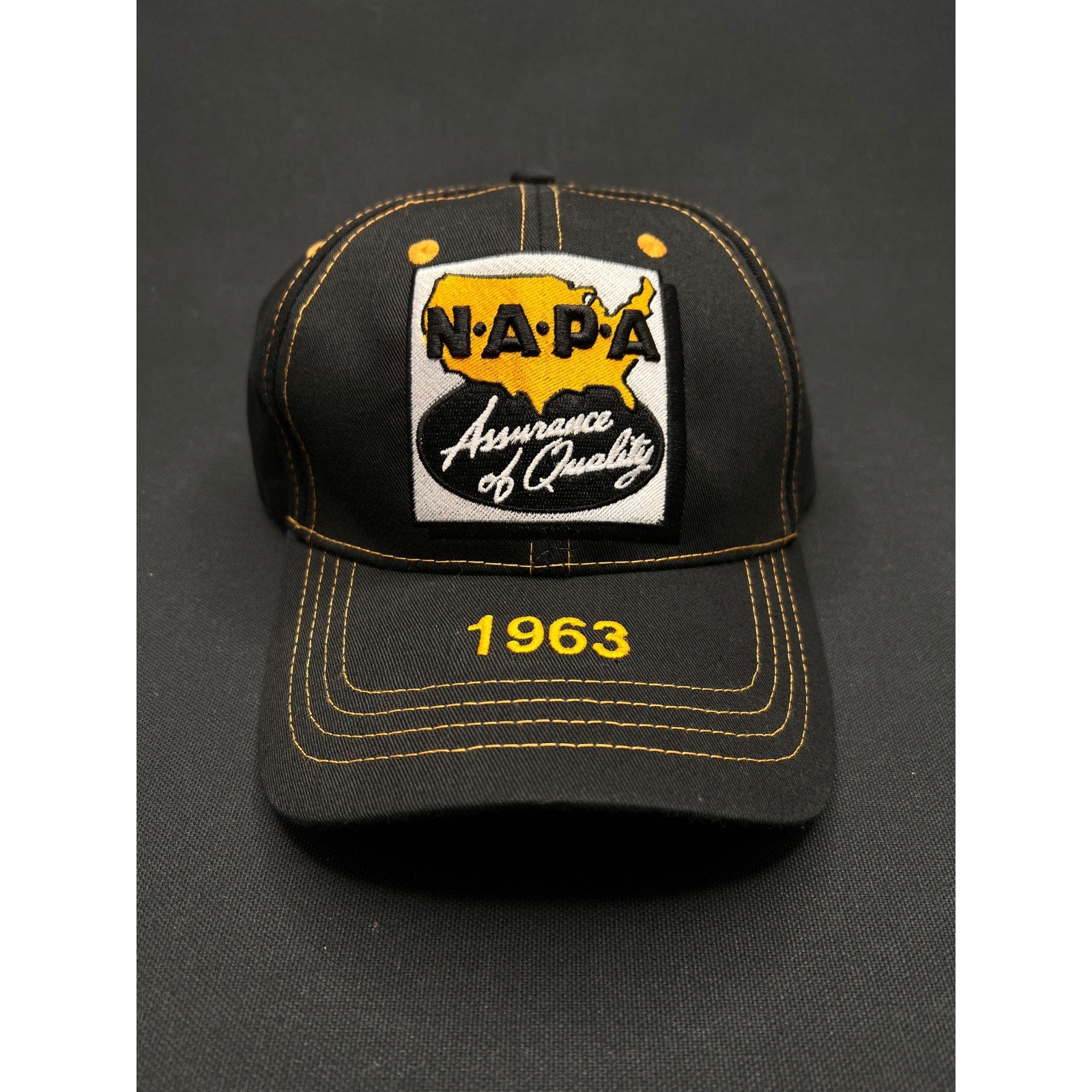 Vintage NAPA Auto Parts “Assurance of Quality” 1963 Black/Yellow Strapback