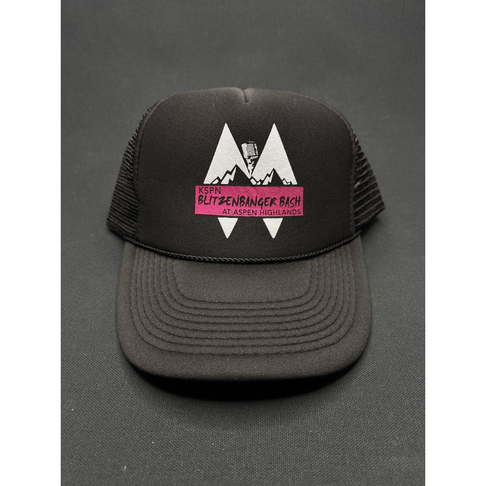 KSPN Blitzenbanger Bash Aspen Highlands Trucker Hat – Black Foam Mesh Snapback