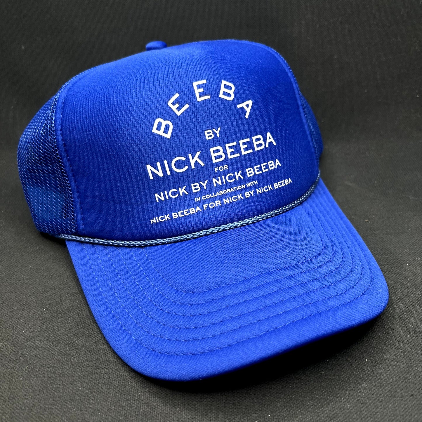 Nick Beeba Tour Trucker Hat Blue Snapback Macklemore Concert Promo