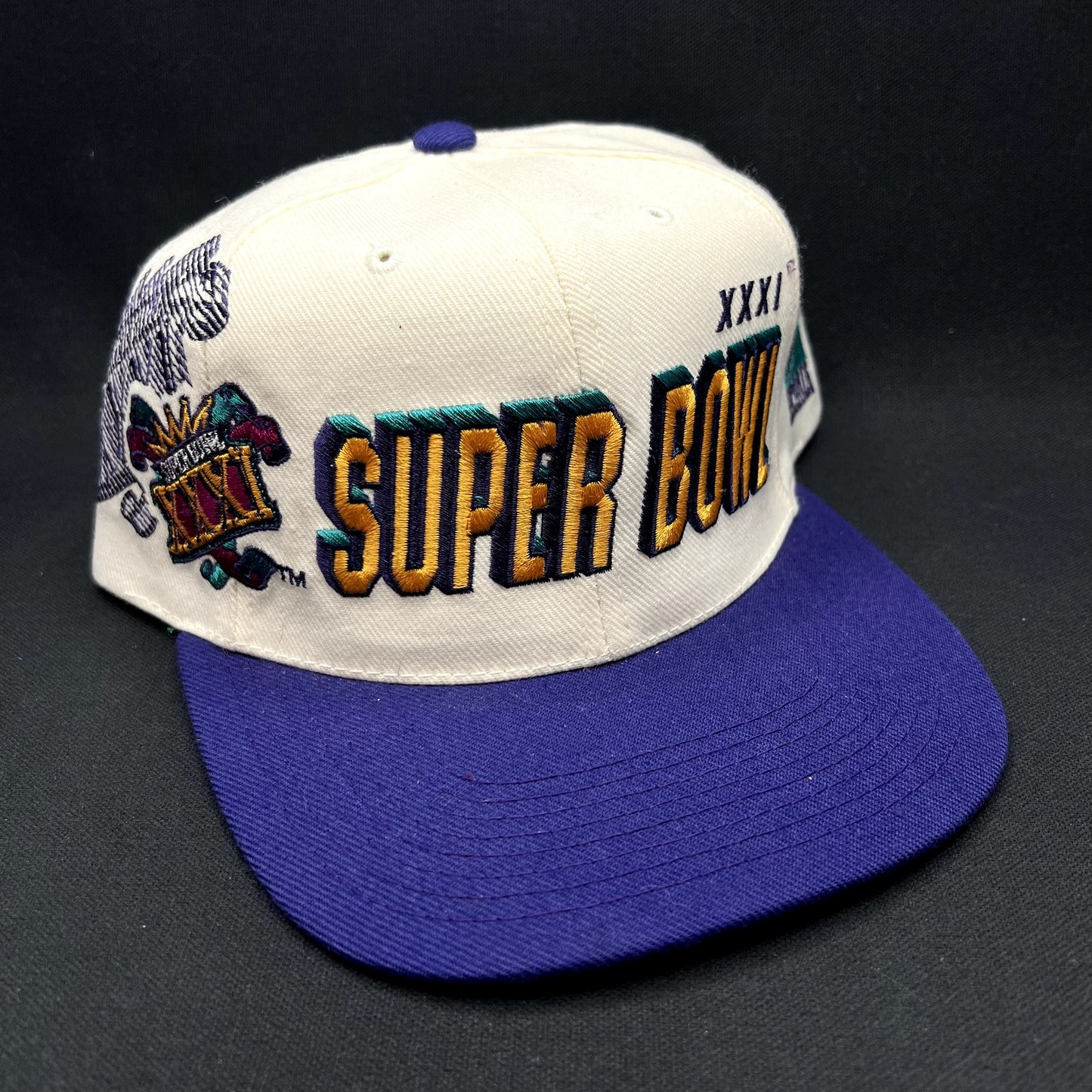 Vintage 1997 Super Bowl XXXI Shadow Snapback Sports Specialties NFL Hat