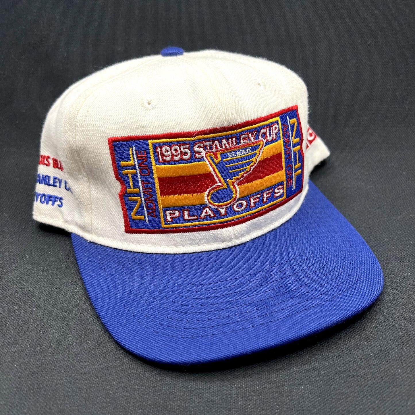 Vintage 1995 St Louis Blues Stanley Cup Playoffs Snapback Hat NHL