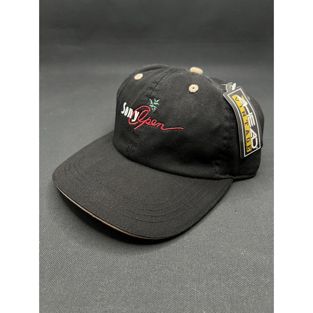 Sony Open Hawaii Golf Hat – Ahead Vintage Classic Cut Black Adjustable Cap