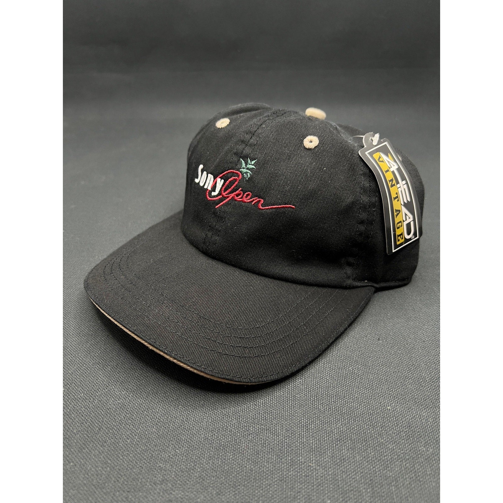 Sony Open Hawaii Golf Hat – Ahead Vintage Classic Cut Black Adjustable Cap