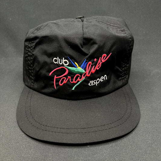 Vintage Club Paradise Aspen Strapback Hat 80s 90s Ski Resort Cap