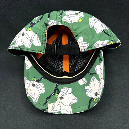 Rag & Bone New York Floral Strapback Hat Green Magnolia Print Cap