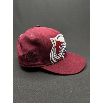 Vintage Colorado Avalanche Oversized Logo New Era 59FIFTY Fitted Hat Size 7 1/4