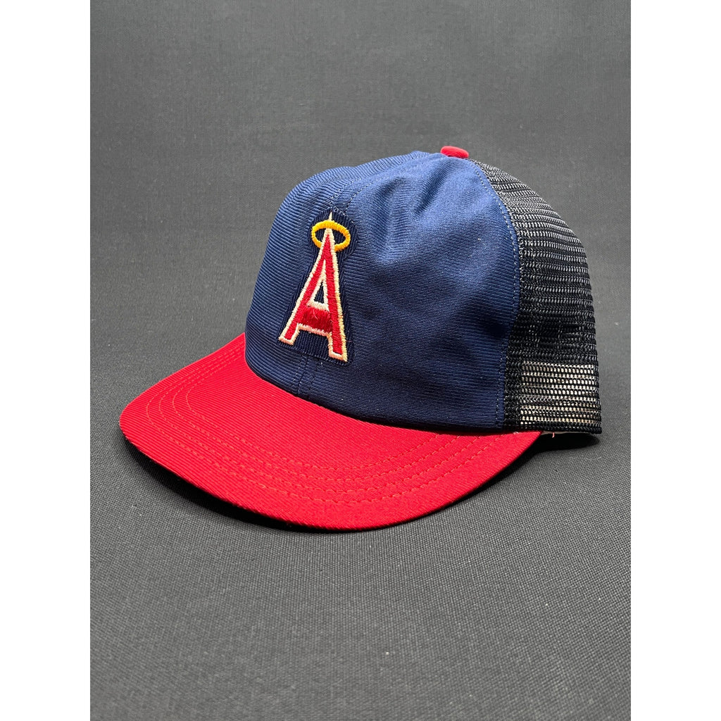 Vintage 1980s Anaheim Angels Trucker Snapback Hat MLB Mesh Made in USA