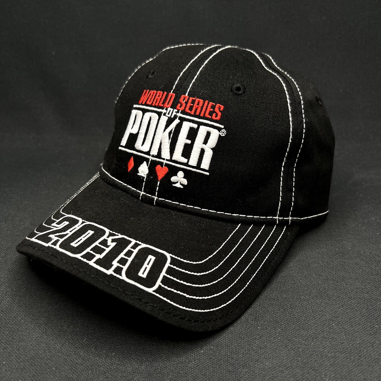 2010 World Series of Poker WSOP Flexfit Hat Black Poker Casino Cap