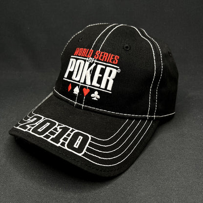 2010 World Series of Poker WSOP Flexfit Hat Black Poker Casino Cap