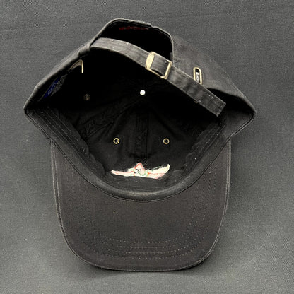 Vintage 1990s Moots Mountain Bikes Strapback Hat SCI Black Cycling MTB Cap