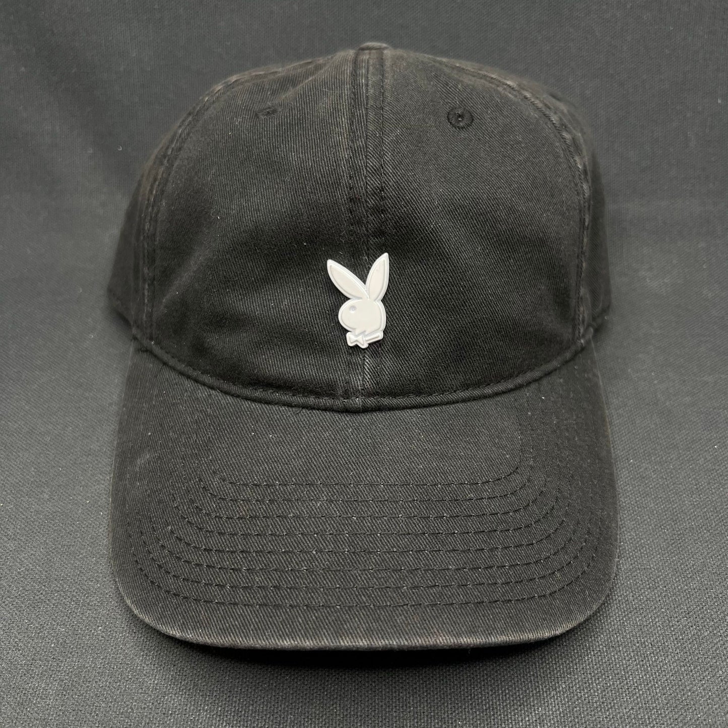 Playboy Metal Bunny Logo Strapback Hat Already Design Co